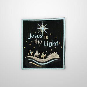 Absolutely Gorgeous embroidered patch Jesus is The Light